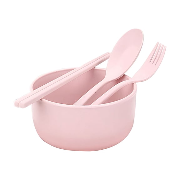 Snmubt Four - Piece Tableware Set with Bowl, Spoon, Chopsticks and Fork, High - Quality for Daily Use, Design for Any Décor, Dishwasher Safe, Ideal Gift for Family and Friend (A)