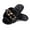 Black, variant on Vogue Cloud Women's Faux Furry Slippers Open Toe Fuzzy Slippers Indoor Outdoor Beige