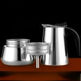 OYDWEI Italian Stainless Steel Stove Top Espresso Coffee Maker Set with Various Sizes Moka Pot