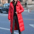 thumbnail image 3 of Patlollav Womens Down Jacket Loose Hooded Knee-Length Extended Thickened Cotton Coat, 3 of 6