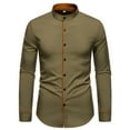 thumbnail image 6 of JTieacloth Button Down Shirt for Men 2025 Men's Casual Fashion Long Sleeved Shirt Green, 6 of 6