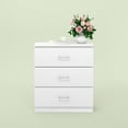 thumbnail image 6 of Furinno Tidur Simple Design 3-Drawer Dresser with Handle, Solid White, 6 of 6