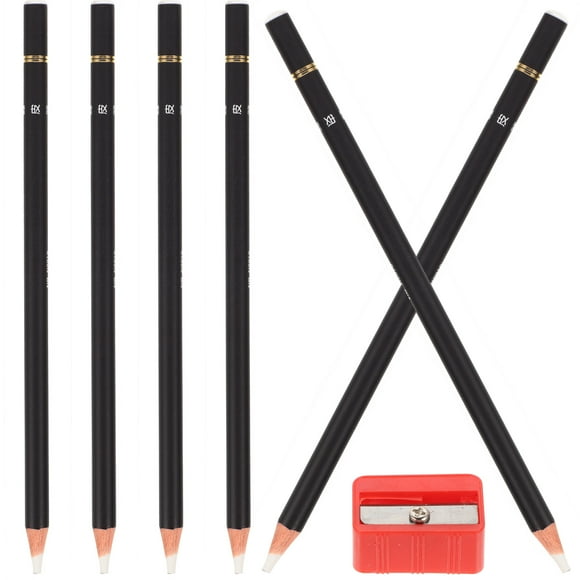 Shisuyan 6 Pcs Crayon en Caoutchouc Gomme pour Peinture Stylo Gomme avec Taille-Crayon pour Étudiant