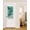 Turquoise, variant on Blue Marble Blackout Curtains, French Door Curtains for Door Window, Summer Ocean Wave Blue Ombre Privacy Drapery for Patio/Sidelight Doors, 1 Panel with Tieback, 25 x 40 Inches