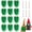 Green, variant on Dalrosia Gnome Beards for Crafting, Pre-Cut Christmas Gnome Beards and Noses and Gnome Braids for Crafts Christmas Valentine's Day Independence Day Handmade DIY Accessories