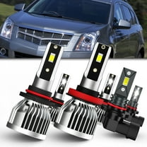 QIPEIZSP For Cadillac SRX CTS 2010-2016 LED Headlight Bulbs Combo,9005 H11 High/Low Beam 9145 Fog Light Kit 6 Pcs,6000K White
