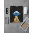 thumbnail image 3 of Pizza Ufo T-Shirt Men -Image by Shutterstock, Male Large, 3 of 4