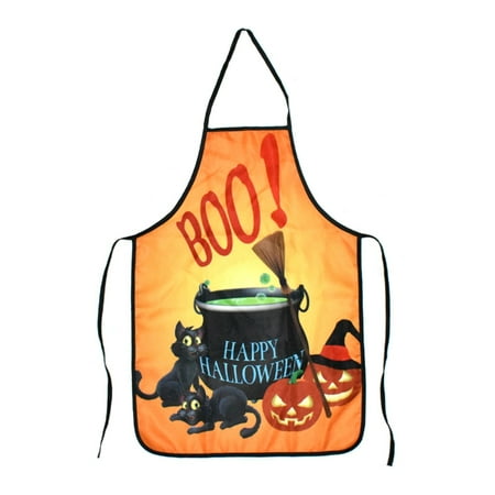 

SUNRI Cloth Halloween Apron Halloween Decorations for Home Kitchen Accessories New Year Halloween Gifts for Adult Kid