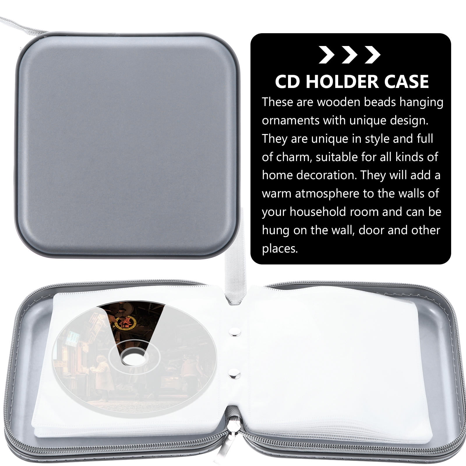HONMEET 1pc DVD Organizers and Storage Nonwoven Fabric Large Capacity Design Travel Users with CDs DVDs