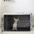 thumbnail image 2 of Sweet Jojo Designs Paw and Bone Navy Blue Dog Crate Kennel Cover 24in., 2 of 6