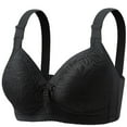 thumbnail image 2 of ALLLIST Black Women's Bras Embroidery No Underwire Bralette Push up T Shirt Ladies Bras Size S-3XL, 2 of 6