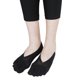 thumbnail image 4 of Par de calcetines náuticos para mujer de cinco de de Footsie Low Cut Black/Nude Zulema Toes Calcetines, 4 of 8