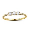thumbnail image 1 of Alianza de boda LAVALE Moissanite chapada en oro amarillo de 18 quilates 8, 1 of 7