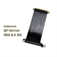 thumbnail image 1 of PCIE 5.0 X16 Riser Cable 90° Right Angle GPU Graphics Card Extension PCI-E 5.0 Gen5 64GB/S Cable 15cm, 1 of 6