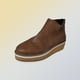 thumbnail image 1 of Zapatos de mujer Botines de tacón de cuña Cremallera lateral plana Punta redonda Color sólido Botas de plataforma desnuda Wmkox8yii sa2394, 1 of 5