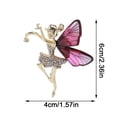 thumbnail image 4 of 1Pc Brooches and Pins for Women, Brooch Pins, Copper Delicate Rhinestone Angel Wing Brooch is the Perfect Gift for Wife Mother or Daughter, Purple, 4 of 7