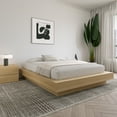 thumbnail image 2 of Nexera Marconi Queen Size Platform Bed Frame, Natural Blonde Oak, 2 of 8