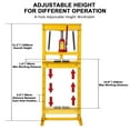 thumbnail image 4 of TROPOW Presse Hydraulique de 12 Tonnes – Presse d'Atelier à Cadre en H avec Hauteur Réglable, Plaques et Dispositifs de Sécurité pour Engrenages, Roulements et Réparations Automobiles, 4 of 8
