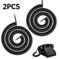 thumbnail image 5 of Sakiika  2 Pack RJ9 4P4C Coiled Phone Handset Cord, Universal Landline Telephone Receiver Cable for Home Office, Black & White, 5 of 5