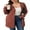 04 Red, variant on Drvitor Plus Size Cardigans for Women Lightweight Long Sleeve Open Front Button Up Fall Cardigans with Pockets, Sizes XL-5XL