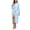 Light Blue, variant on Women's 100% Cotton Robes Lightweight Long Bathrobe Kimono Robe for Women Soft Loungewear with Pockets (Purplish,2X-Large)
