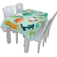 thumbnail image 5 of Coolnut Adorable Set With Funny Dinosaurs Tablecloth Modern Table Cover for Home Decoration, Spill Proof Cloth Washable for Dinner Picnic, 60"x120", 5 of 6