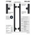 thumbnail image 3 of Strongar Pro-Line Series: Ladder Style Pull Handle - Back-to-Back, Matte Black Powder Coated Finish, 316 Exterior Commercial Grade Stainless Steel Alloy / 36" Total Handle Length, 3 of 4