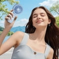 thumbnail image 3 of Clearance Under $5 | Low Noise 3 Speed Mini Handheld Fan, USB Rechargeable Pocket Portable Cooler For Indoor Outdoor Travel Commuting Hiking(Pink), 3 of 8