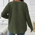 thumbnail image 4 of cfhntfmh Plus Size Long Sleeve Tops for Women V Neck Pullover Sweaters Loose Dressy Curvy Hem Spring Fall Tunic Shirts, 4 of 7