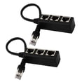 thumbnail image 1 of Adaptador de Red LAN Ethernet CUTICAT 3 Puertos 1 a 3 negro, 1 of 8