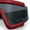 Red - Black, variant on Thick Bubble Plastic Frame Oversize Shield Rectangular Sport Sunglasses White - Black