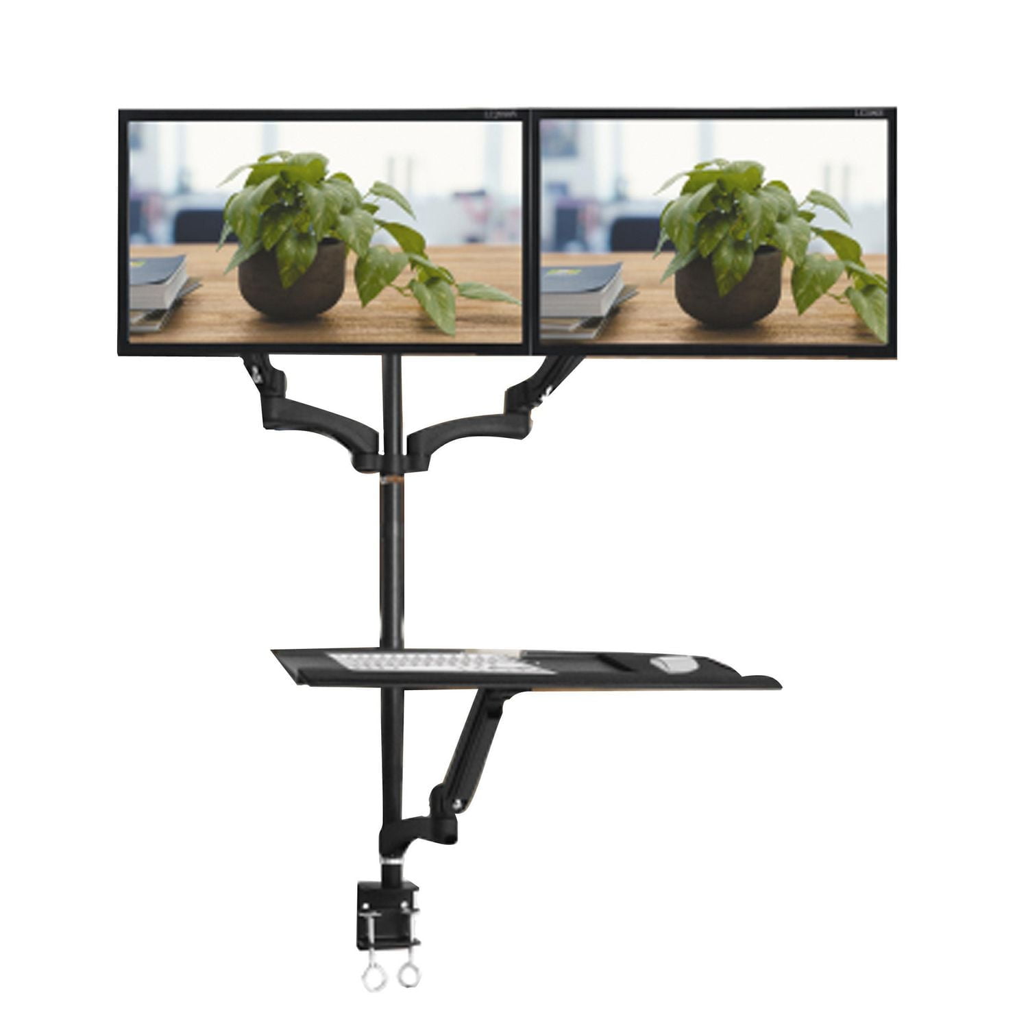 TygerClaw double extending arms monitor desk /sit-stand workstation