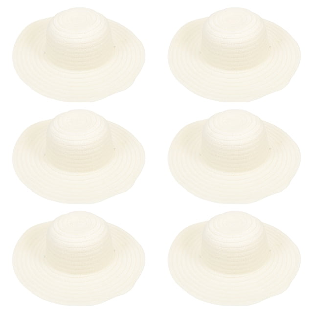 6pcs DIY Graffiti Hat Children Pintura de sombrero de paja