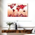 thumbnail image 3 of Elephant Stock Rose Gold World Map Wall Art - Horizontal Canvas Wall Art - Living Room Wall Decor - Map Canvas - Orange And Red Decor - 36" x 24", 3 of 8
