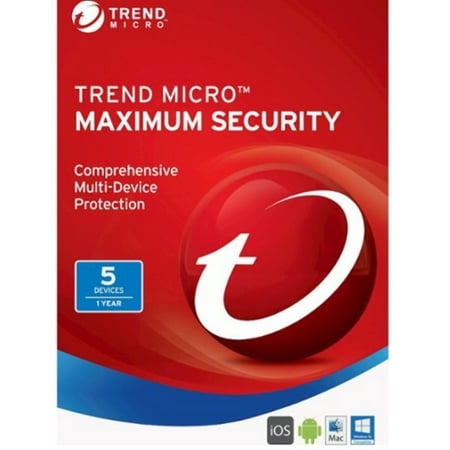 Trend Micro Maximum Security (2023) - 1-Year | 5-Device (Windows/Mac OS/Android/iOS)