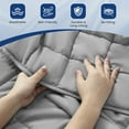 thumbnail image 4 of JUSTLET Weighted Blanket for Adults, Soft and Breathable Heavy Blanket with Premium Glass Breads , Prefect for Most People's Body, Easy Care, 10 lbs 40"x60" , Light Grey, 4 of 9