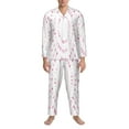 thumbnail image 4 of Kll Breast Cancer Awareness (4) Sleepwear Mens Flannel Pajamas,Long Cotton Pj Set, 4 of 9