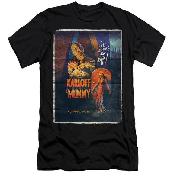 Universal Monsters - Mummy One Sheet - Premium Slim Fit Short Sleeve Shirt - Small