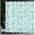 thumbnail image 3 of Ambesonne Nature Shower Curtain, Botanical Leaves Graphic, 69"Wx75"L, Seafoam Teal Coconut, 3 of 4