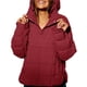 thumbnail image 1 of Chaqueta Acolchada Oversize para Mujer, Estilo Dolman, con Capucha, Larga, Cálida y Estilo Top Rojo Vino M, 1 of 7