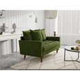 thumbnail image 5 of Pemberly Row 58" Modern Velvet Upholstered Loveseat in Olive Green, 5 of 8