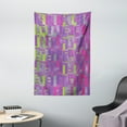 thumbnail image 1 of Glitch Tapestry, Abstract Distorted Cubes Composition in Colors, Wall Hanging for Bedroom Living Room Dorm Decor, 40W X 60L Inches, Violet Hot Pink Lime Green and Fuchsia, by Ambesonne, 1 of 2