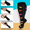 thumbnail image 2 of SUTENGDA 3 Pairs Plus Size Compression Socks Wide Calf for Women and Men 20-30 mmHg Extra Large for Circulation Support Recovery, 2 of 7