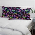 thumbnail image 4 of Purple Green Mushroom Pillow Covers King, Abstract Art Botanical Gradient Soft Brushed Microfiber Breathable Throw Pillow Covers, Pillowcase with Zipper for Couch Sofa Bedroom Living Room 20"x36", 4 of 9