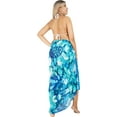 thumbnail image 4 of HAPPY BAY Women's Beachwear Sarong Coverups Bikini Skirt Cover up Summer Wraps Swimwear Beach Wrap Skirts for Women One Size Graphical Sunflower, Blue, 4 of 5