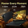 thumbnail image 3 of Lenovo Legion Pro 7 Gaming Laptop, 16" WQXGA 240Hz Display, Intel i9-14900HX, 64GB DDR5, 2TB PCle SSD, GeForce RTX 4080, RGB Backlit Keyboard, Wi-Fi 6E, Win 11 Pro, Black, 256GB Docking Station Set, 3 of 9