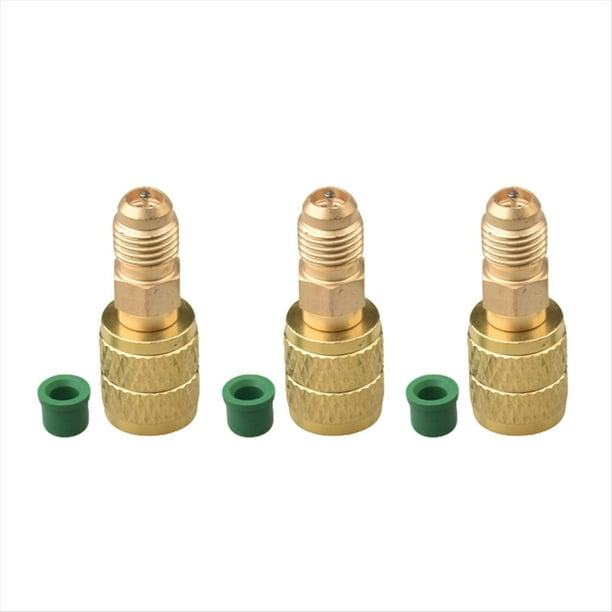 Adaptador de Latón para Refrigerante R32 R454B, Rosca Hembra de 1/4pulgada A Macho de 1/4pulgada, para Tanques de Refrigerante R32 R454B Divididos.