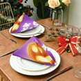 thumbnail image 5 of Coolnut Set of 4 Cute Glowing Pumpkin Napkins Cloth Napkins 20"x20", Washable Polyester Dinner Napkins for Parties, Wedding, Restaurant, 5 of 6