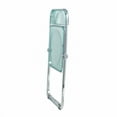 thumbnail image 3 of LeisureMod Folding Dining Chair in Acrylic with Chrome Steel Frame and Open-Back Design for Modern Home, Kitchen, Cafes Lawrence Collection Set of 4, 3 of 10