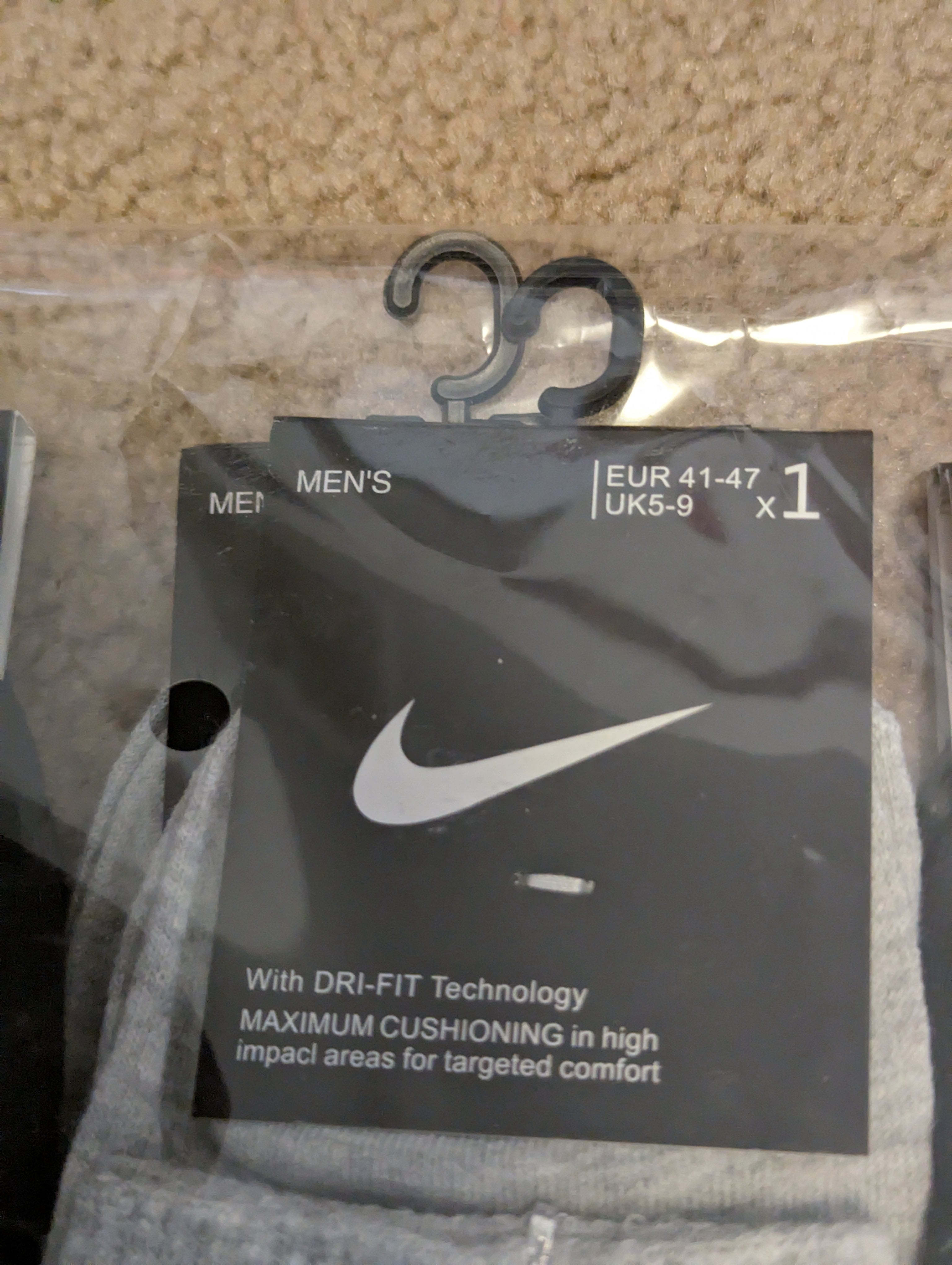 Nike Everyday Cushioned Training Ankle Socks 6 Pairs MD White